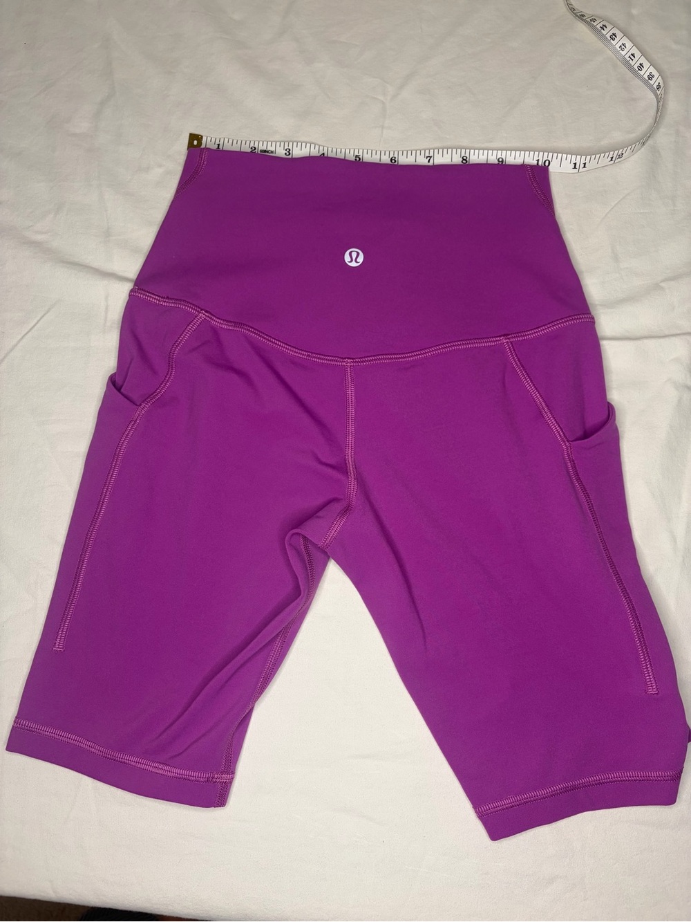lululemon athletica align High-Rise Magenta purple Bike Shorts size 4 8” inseam